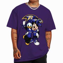 Minnie And Daisy Duck Fans Baltimore Ravens T-Shirt - Cruel Ball