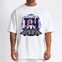 Rick Morty In Spaceship New York Giants T-Shirt - Cruel Ball