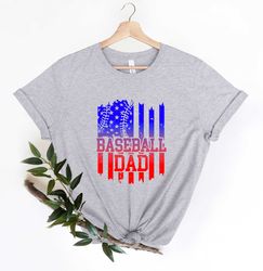 Baseball Dad Shirt, Baseball Dad Coach Gift, Game Day Tee for Him, Shirt for Baseball Lover, Red and Blue Baseball Shirt
