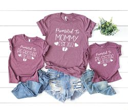 Baby Announcement, Promoted to Mommy Est 2023, New Mother Shirt, New Parents Shirt, Promoted to Big Sister, Promoted to