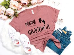 Mothers Day Shirt, Promoted To Grandma, Promoted To Grandpa, First Time Grandma, Grandma Shirt, Grandpa Shirt, Grandma R