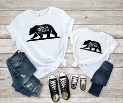 papa bear baby bear- dad shirt - bear family matching tees- papa bear baby bear tee shirt gift