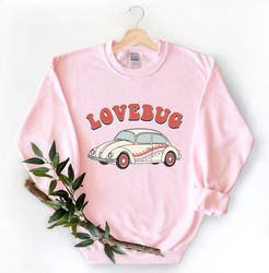 Lovebug Sweatshirt, Retro Valentines Day Sweatshirt, Valentines Day Shirt, Funny Fries Sweatshirt, Valentines Day Shirt,