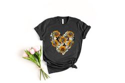 Sunflower Heart Shirt, LOVE Valentines YAll  Shirt, Leopard Heart Shirt,Cute Valentines Day Shirt, Cute Heart Shirt, Hap