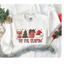 christmas sweatshirt, this the season, christmas gift, christmas hat shirt, christmas tree shirt, christmas coffee shirt