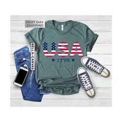 USA 1776 Tshirt, 4th of July Shirt, USA Shirt, Independence Day Shirt, Patriotic Shirt, Fourth Of July Shirt, American F