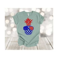 Patriotic Pineapple, Red White And Blue, Premium Soft Unisex Tee, Choice of Color, Independence Day, Independence, Ameri