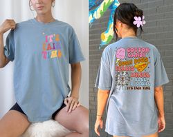 Comfort Colors Cotton Candy Corn Dogs Shirt,Its Fair Time Shirt, County Fair Shirt,Ferris Wheel Shirt, Blue Ribbons Shir