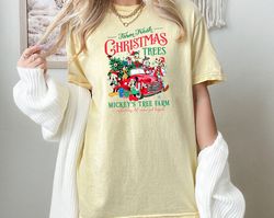 Comfort Colors Retro Disney Farm Fresh Shirt, Mickeys Tree Farm, Mickey And Friends Christmas, Christmas Disney Family,