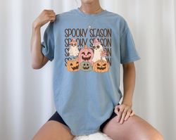 Comfort Colors Spooky Season Shirt, Halloween Ghost Shirt, Ghost Tee, Halloween Shirt, Cute Cute Ghost Shirt, Halloween