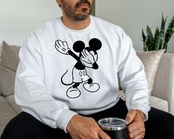 Dabbing Mickey Sweatshirt, Custom Mickey Ears, Disney Sweatshirt, Disneyland Hoodie, Kids Disney Apparel, Kids Disneylan