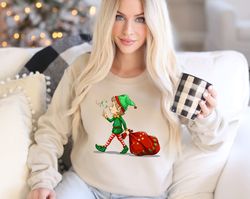 Family Christmas Pajama Santa Hat Sweatshirt, Matching Family Christmas Sweats, Santa Themed Christmas Sweatshirt, Santa