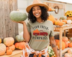 Farm Fresh Pumpkins Fall Women Shirt, Thanksgiving Shirt, Fall Pumpkin, Fall Tee, Pumpkin Patch, Autumn Tee, Halloween S