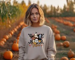 Halloween Vibes Sweatshirt, Horror Movie Characters Sweatshirt, Halloween Sweatshirt, Horror Movie Sweatshirt, Halloween