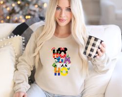 Ho Ho Ho Christmas Sweatshirt, Disneyland Sweatshirt, Disney Family Hoodie, Christmas Disney Tee, Christmas Gifts,Disney