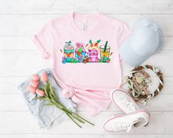 Easter coffee shirt, easter sweatshirt, coffee sweatshirt, easter shirt,  bunny shirt, Egg Shirt,  Bunny with Glasses, B