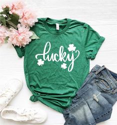 Lucky shirt, st paddys day shirt, saint patricks day, shamrock shirt, st patricks day, irish shirt, four leaf clover, sh