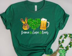 Peace Love Bear Shirt,  irish shirt, irish gift, lucky shirt, st paddys day shirt, shamrock shirt, st patricks day, Shen