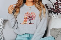 Valentine golden dog shirt, Gift for Dog Lover, tree with hearts, loads of love, gnome with hearts, valentine shirt, val