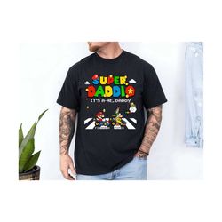 Personalized Super Daddio Game Shirt, Custom Kids Name Dad Shirt, Funny Father's Day Daddio Shirt, Super Dad Gamer Shirt
