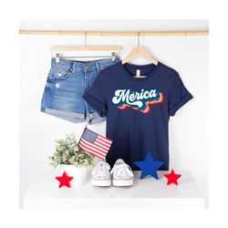 Merica Shirts, Merica Retro Shirts, America Shirts, 4th of July Shirts, 4th of July Family Matching Shirts, Patriotic Sh