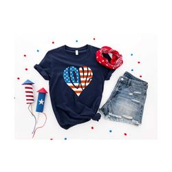 Love America Shirt, Merica Shirt, Heart America Shirt, Freedom Shirt, The USA Flag Shirt, 4th Of July Shirt, Memorial Da