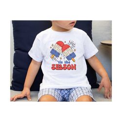 4th Of July Kids Shirt, Fireworks Ice Cream Toddler Tee, Independence Day Kids Shirt, 4th of July Tis the Season Shirt ,