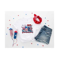 Little Miss Firecracker Shirt, 4th of July Shirt, Independence Day Shirt, Memorial Shirt, Patriotic USA Gift, Gift for 4