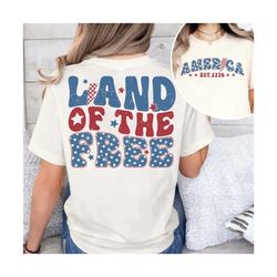 America 1776 Shirt, Retro 4th Of July Shirt, Fourth Of July Shirt, Land Of The Free, Red White Blue Shirt, Independence