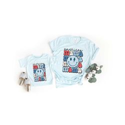 Mama Mini Freedom Shirt, 4th of July Girl Shirt, American Mama Retro Shirt, Fourth of July Mama Mini Shirt, Mom and Girl