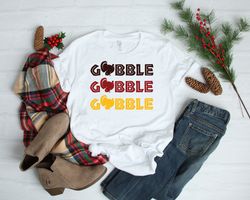 Gobble  Unisex T-shirt - Turkey T-shirt - Thanksgiving Shirt - Funny Turkey Day Shirt - Thanks  Giving-Thanksgiving-Turk