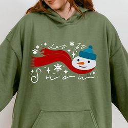 Let It Snow Shirt, Christmas Gift For Mom, Santa Claus Hoodie, Xmas Family Party Crewneck, Christmas 2023 Sweatshirt