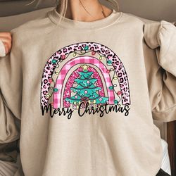 Retro Christmas Sweatshirt, Merry Everything and Happy Always Cute Retro Christmas Sweatshirt for Women, Christmas Sweat