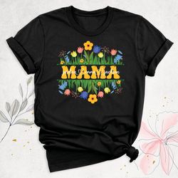 Mama Floral Shirt, Personalized Mom Shirt With Kids Names, Mothers Day Shirt, Mom Birthday Tee, Wild Flower Mommy Shirt,