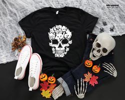 Skull Cat Shirt, Halloween Cat Shirt, Halloween Shirt, Ghost Shirt, Funny Cat Shirt, Boo Shirt, Bella Canvas