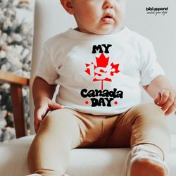 Canada Day Onesie, Baby Shower Gift, Iron on Vinyl, Onesie, Onesies, My First Canada Day Onesie