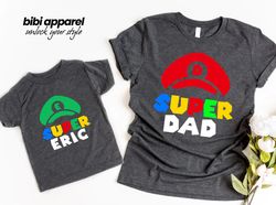 dad and baby matching shirt, father and son matching shirts, dad and son shirts, super dad shirt, fathers day gift