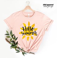 Hello Summer Shirt, Summer Shirt, Summer Lovers Shirt, Season Shirt, Summer Season Shirt, Vacation T-shirt