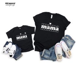 Mama  mini Shirt, Stacked mama and mini shirt, Mothers Day , Mama and me , Mommy and me , Mom matching shirt , Sublimati