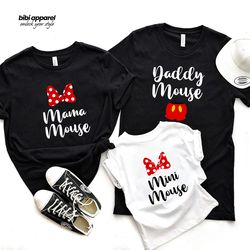 Matching Design Mommy Daughter Tops Any Mouse Tank or T Shirt Family Vacation Mama Mouse Mini Mouse Sister Mouse Daddy M