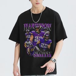 Harrison Smith Football Shirt, Gift for Men Women Vintage 90s Bootleg Classic Graphic Tee, Gift for Football Fan Minneso