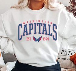 Washington Capitals Sweatshirt, Washington Capitals Hockey Vintage Shirt, Gameday Apparel Hoodie, Hockey Fan Tee, Unisex