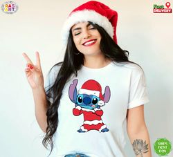Disney Stitch Merry Christmas Shirt, Stitch Christmas Shirt, Disney Christmas Shirt, Christmas Shirt, Xmas Shirt, Cute S