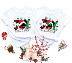 Joy To The World Christmas Shirt, Disney Christmas Shirt, Joy Christmas Tee, Mickey and Minnie Christmas Shirt, Disney C