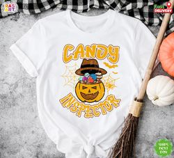 halloween candy shirt, candy inspector shirt, halloween shirt, trick or treat t-shirt, funny halloween shirt, pumpkin ha
