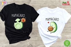 papacado mamacado shirt, avacado baby shower shirt, pregnancy shirt, new mom shirt, baby announcement tee, baby shower s