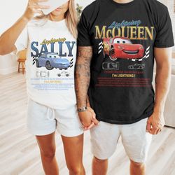 Vintage Cars Matching Shirt, Lightning Mcqueen and Sally Couple T-shirt, Limited McQueen T-Shirt, Disney Couple Shirt, D