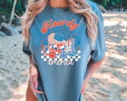 Comfort Colors Howdy American, Western Shirt, Cute Shirt, Western Graphic, for Women, Red White  Blue, 4th of July Shirt