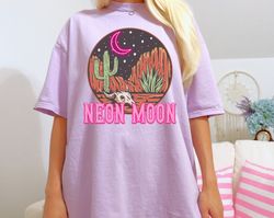 Comfort Colors Neon Moon Shirt, Country Music Lover, Classic Country Style, Gift, Song Shirt, Shirt, Fan Apparel, Neon M