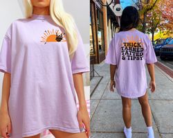 Comfort Colors Retro Thick Tanned Tatted and Tanned Shirt, Comfort Color Oversized Tshirt, Beach Shirt, Lounge Comfort S